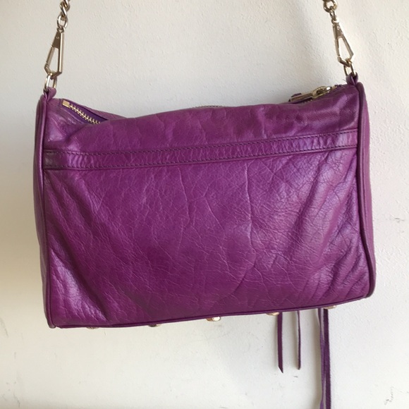 Rebecca Minkoff MAC bag in fuscia pink leather Large size MAC crossbody gold cha - Picture 2 of 9